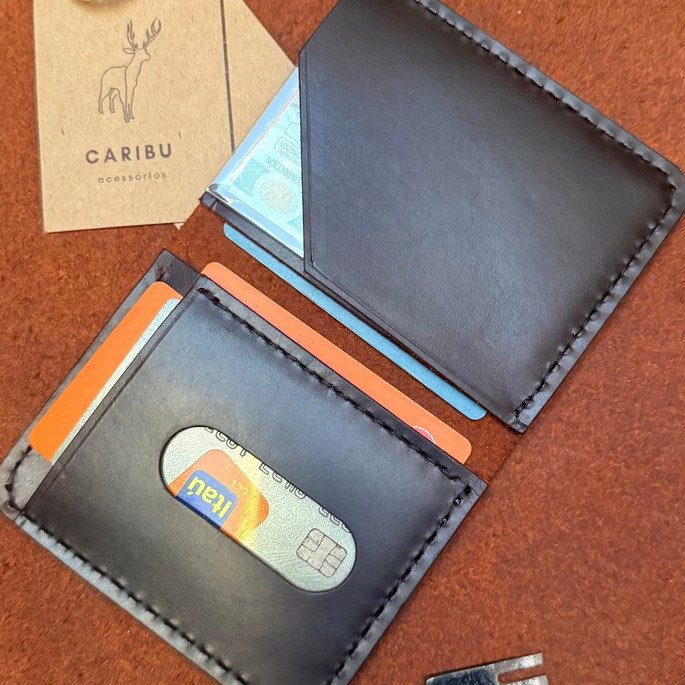 Carteira Kyoto – Couro Legítimo Feita à Mão - Imagem 4