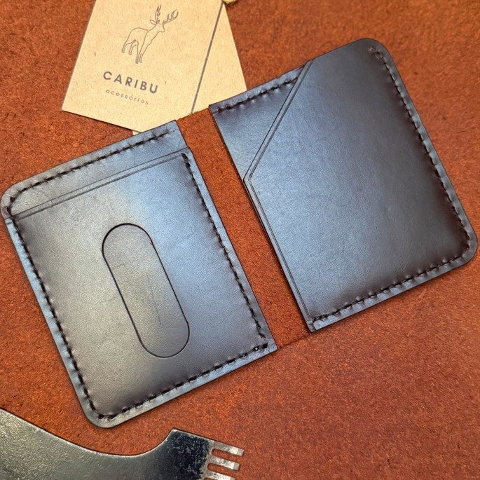 Carteira Kyoto – Couro Legítimo Feita à Mão - Imagem 2